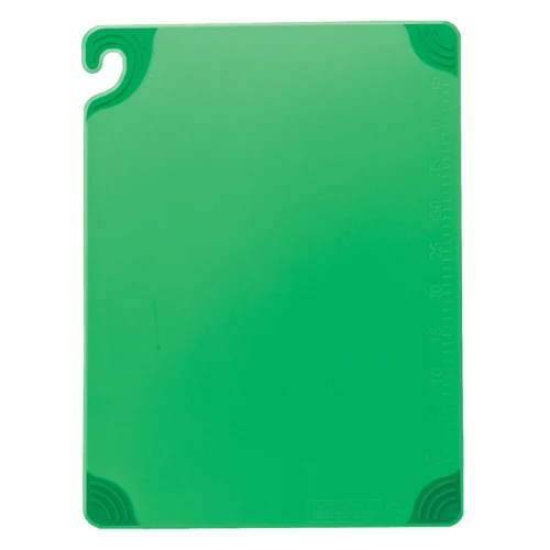 San Jamar CBG121812GN Saf-T-Grip Cutting Board, Green, 12" x 18" x 1/2"