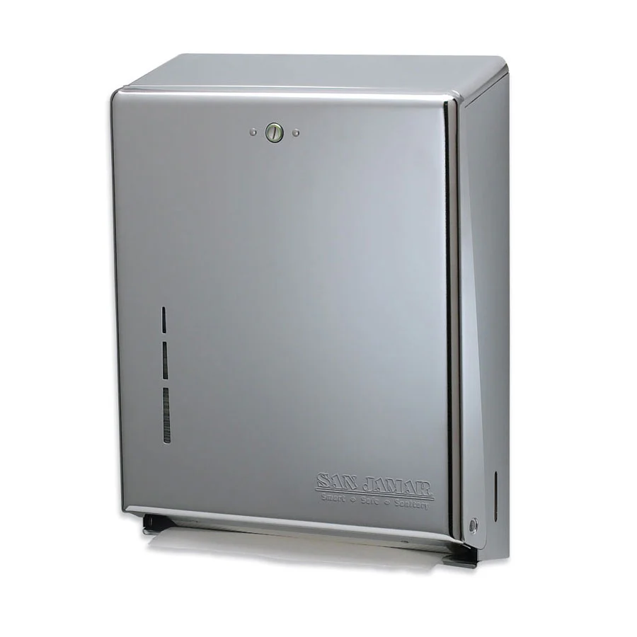 San Jamar T1900XC C-Fold / Multifold Paper Towel Dispenser, Wall Mount, Chrome