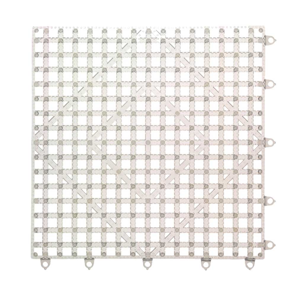 San Jamar VM5280CL Versa-Mat Interlocking Bar Mat / Shelf Liner, Clear, 12" x 12"