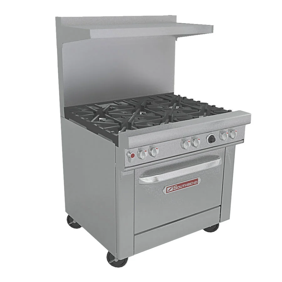 Southbend 4361D Ultimate Restaurant Range, 6 Burners, 1 Oven, Natural Gas, 36"