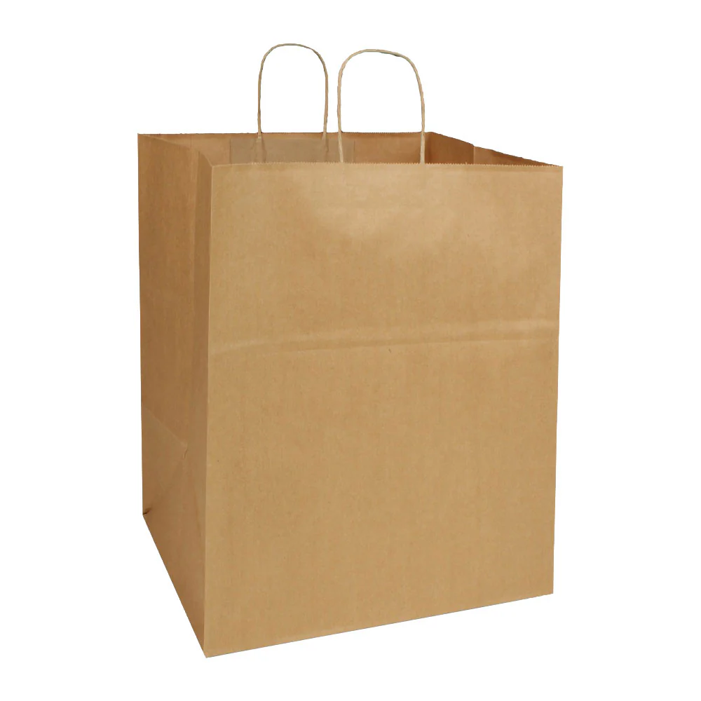 Super Royal Kraft Handle Shopper, 14" x 10" x 15-1/2", Pack of 20