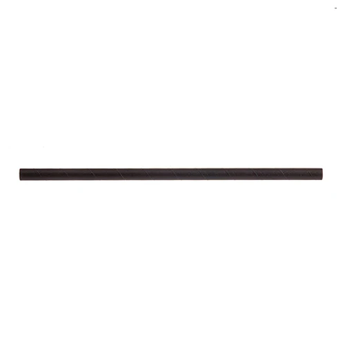 Tablecraft 100133 Wrapped Paper Straws, 7-3/4", Black, Pack of 500