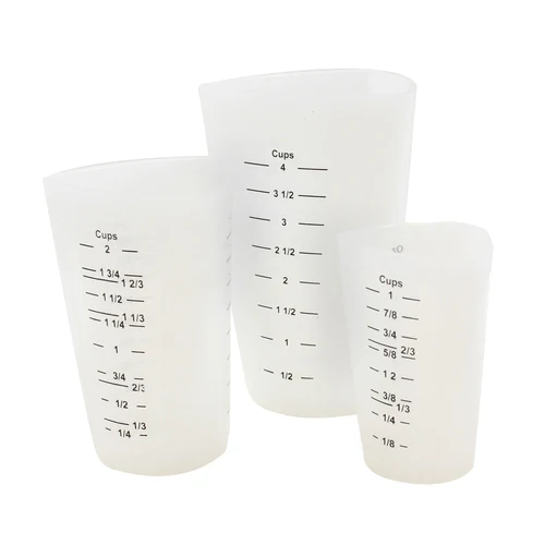 Tablecraft HSMC3 Flexible Measuring Cups, Set of 3