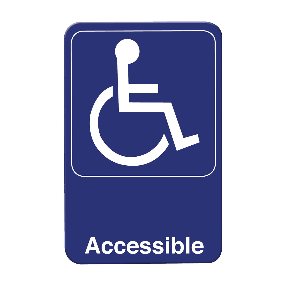 Thunder Group PLIS6911BL "Accessible" Information Symbol, 6" x 9"