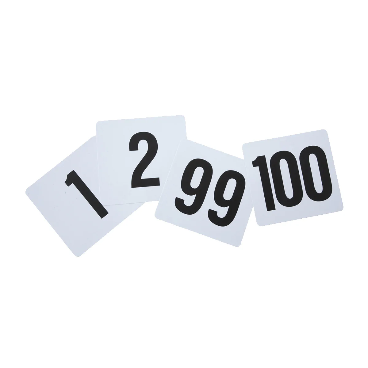 Thunder Group PLTN4100 Table Number Cards 1-100, 4" x 4"