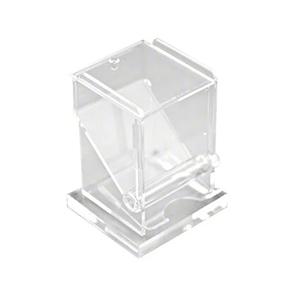 Toothpick Dispenser, 3-5/8" x 3-3/4" x 4-7/8" rectangular, easy lift top, acrylic, clear