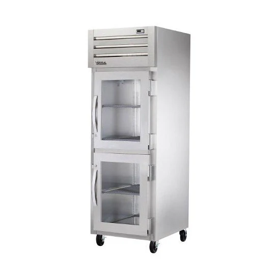 True STA1RPT-2HG-1G Spec Series Pass Thru Glass Half Door Refrigerator, 1 Section