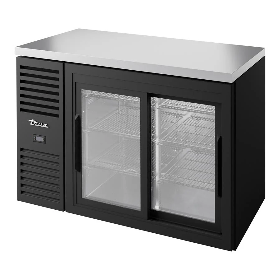 True TBR48-RISZ1-L-B-11-1 Reach-In Single Zone Bar Refrigerator, Sliding Glass Doors, 48"