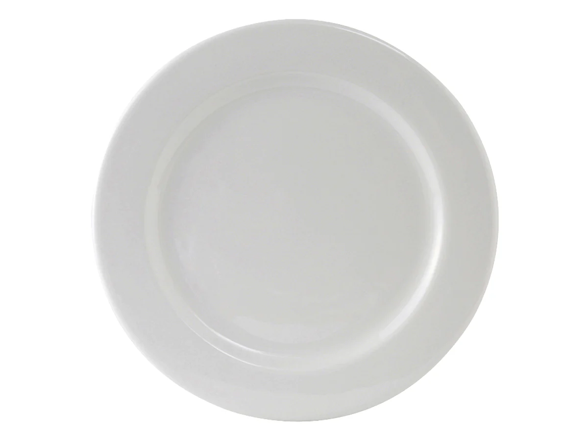 Tuxton ALA-104 Alaska Plate, Porcelain White, 10-1/2", Case of 12