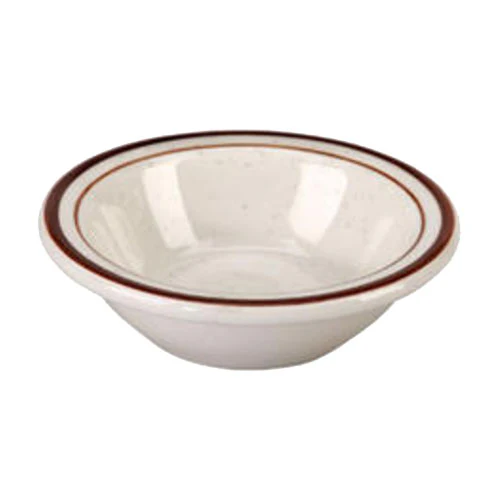 Vertex China CRV-11 Caravan Narrow Rim Fruit Bowl, Brown Speckled, 4.75 oz., Pack of 6