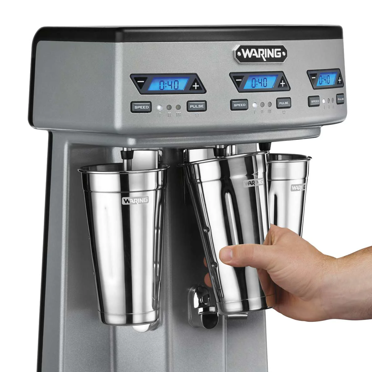 Waring WDM360TX Heavy-Duty Triple-Spindle Drink Mixer w/ Timer - Image 2