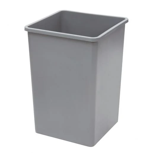 Winco PTCS-35G Square Trash Receptacle, Grey, 35 gal.